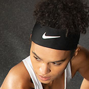 Nike resistance model wearing headband