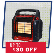 Up to $30 off heaters