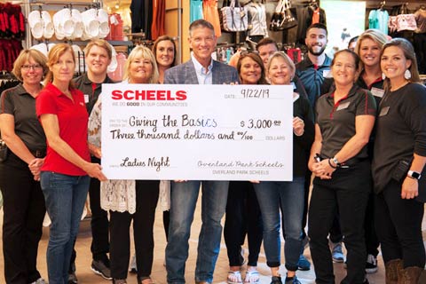 Scheels donation to Giving the Basics